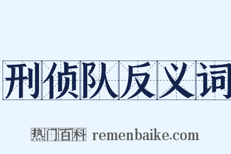 刑侦队反义词是什么意思的图片